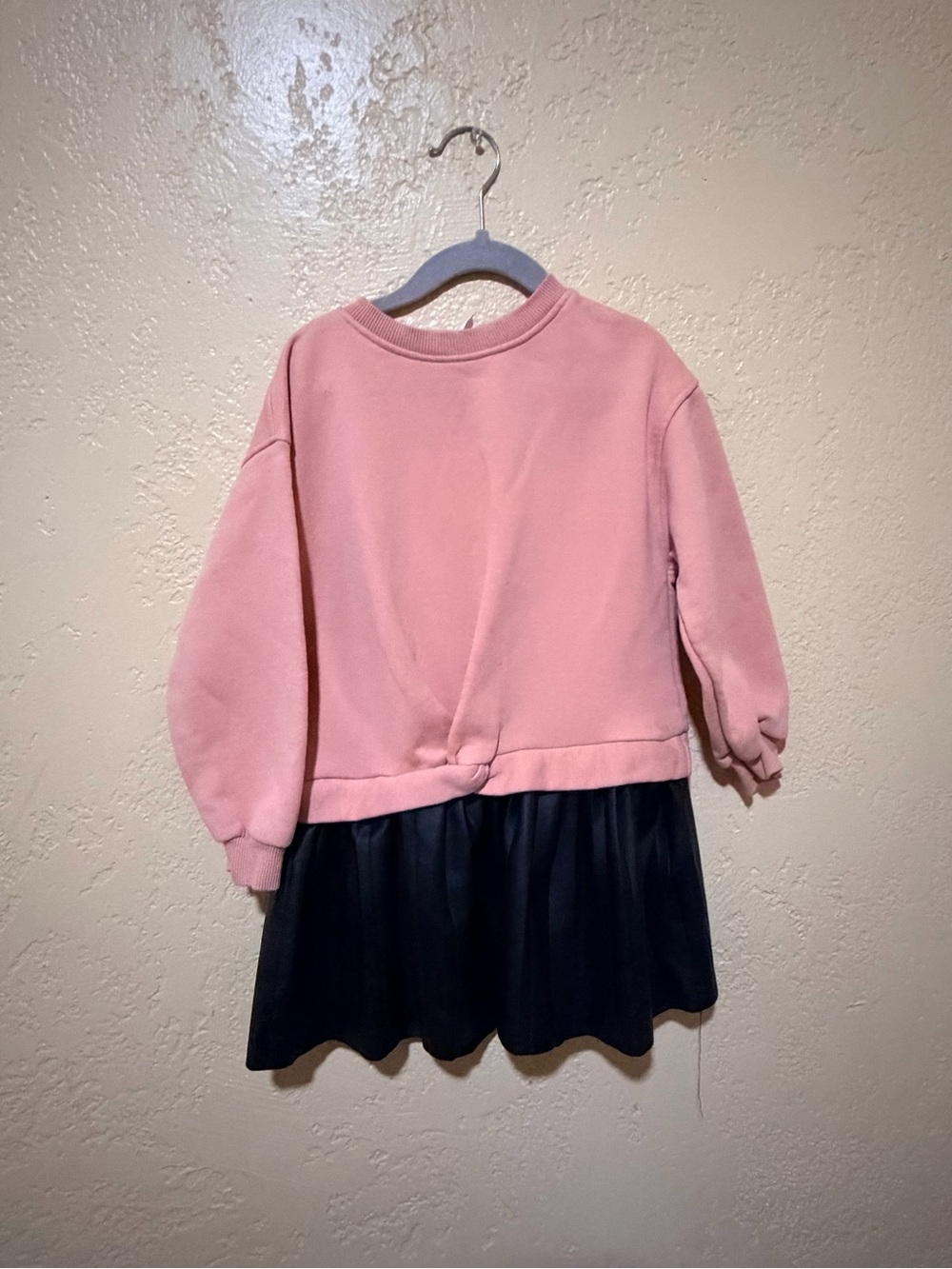 Zara Pink Top with Black Skirt Dress